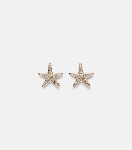 Orecchini Starfish in 14kt con diamanti - Sydney Evan - Modalova