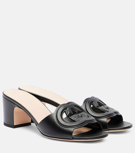 Gucci Interlocking G leather mules - Gucci - Modalova