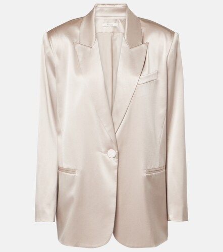 Blazer en satén de seda oversized - The Sei - Modalova
