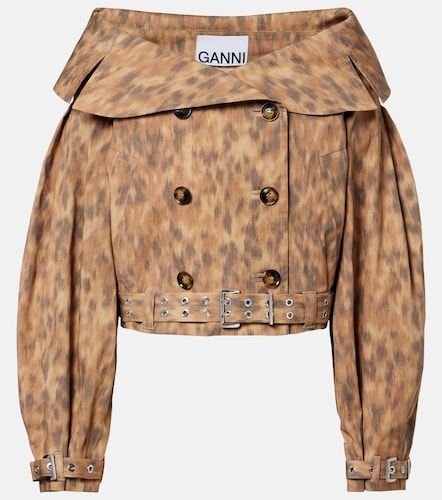 Ganni Printed cotton-blend jacket - Ganni - Modalova