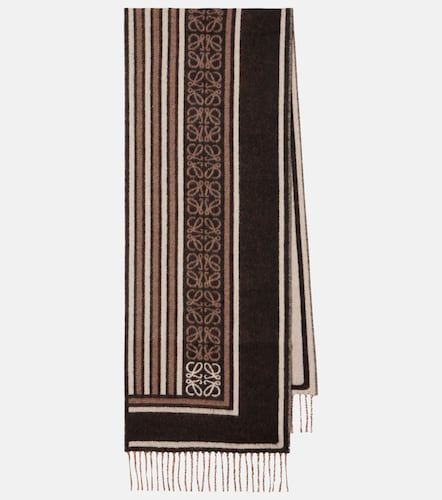 Bufanda de jacquard de lana y cachemir con anagrama - Loewe - Modalova