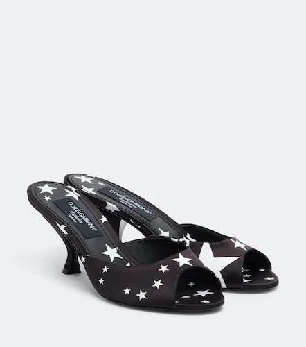 Dolce&Gabbana Printed satin mules - Dolce&Gabbana - Modalova
