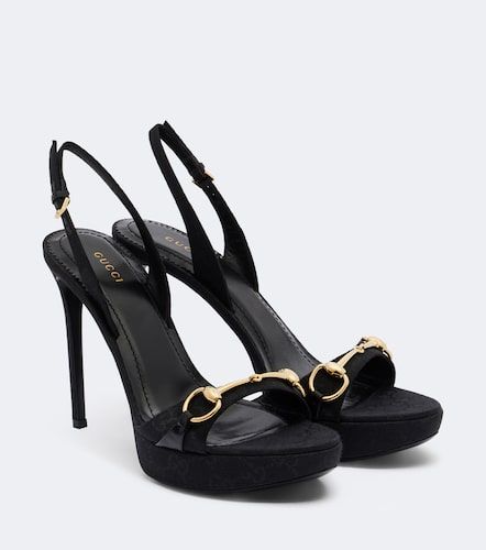 Sandali slingback Donna in canvas GG - Gucci - Modalova