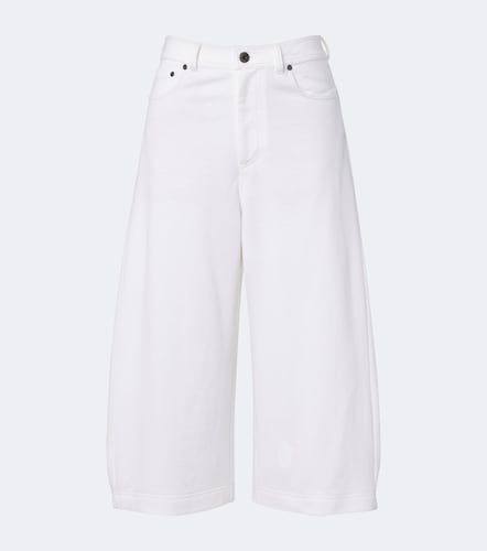 Pantaloni culottes in cotone e lino - Brunello Cucinelli - Modalova