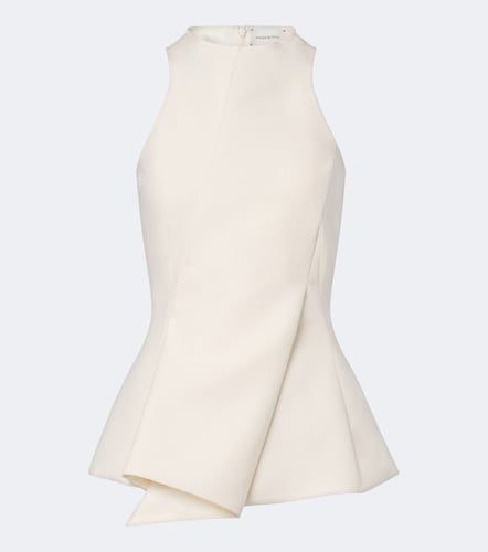 Asymmetric peplum wool-blend top - Magda Butrym - Modalova