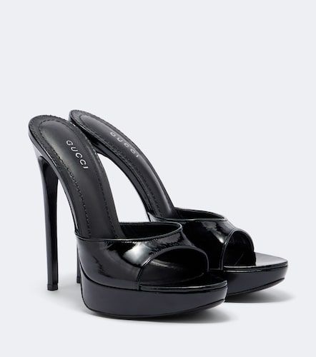 Sandalias con plataforma Julia de charol - Gucci - Modalova