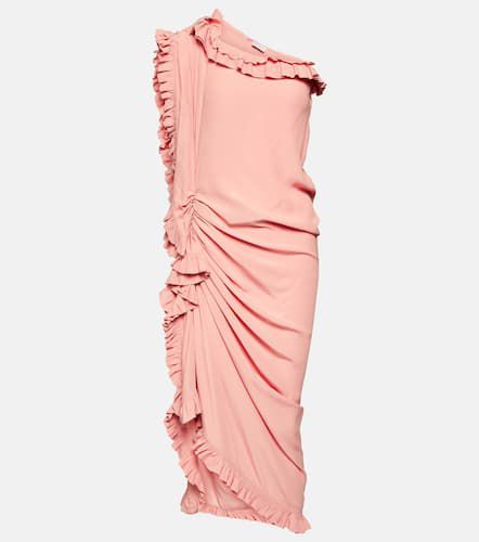 Ruffled one-shoulder crÃªpe midi dress - Dries Van Noten - Modalova