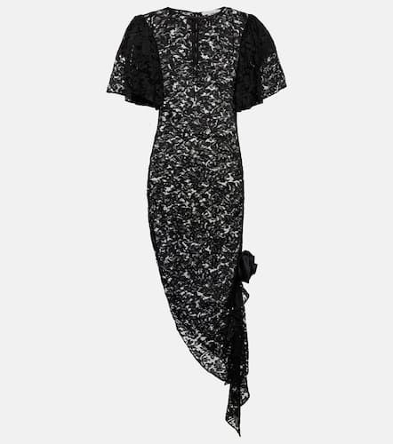 Asymmetric lace midi dress - Alessandra Rich - Modalova