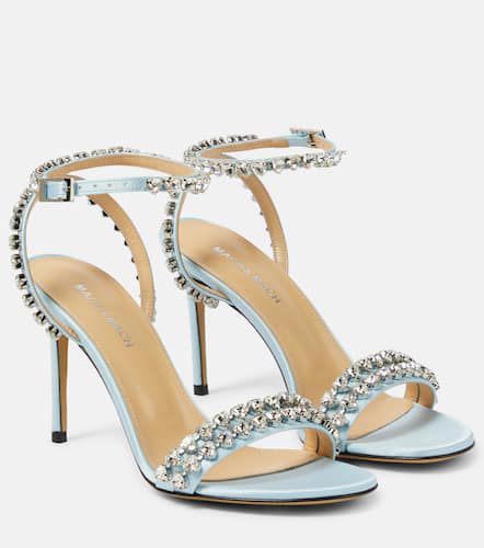 Audrey 95 embellished satin sandals - Mach & Mach - Modalova