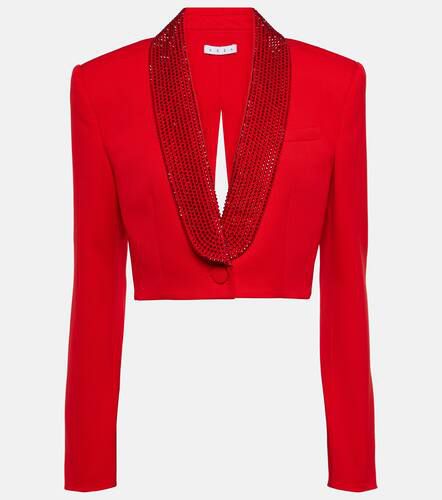 Blazer cropped de lana con cristales - Area - Modalova