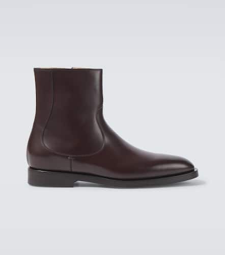 Polished leather ankle boots - Brunello Cucinelli - Modalova