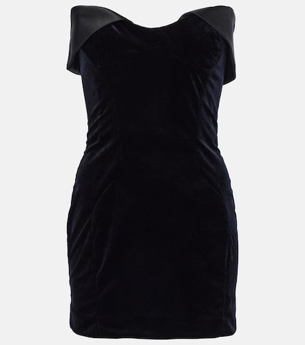 Abito corto in velluto con satin - Mugler - Modalova