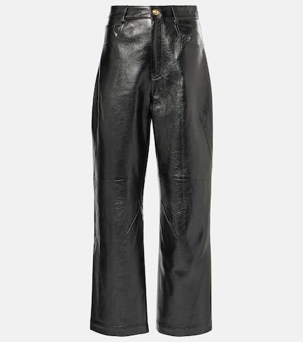 High-rise leather wide-leg pants - Jacques Wei - Modalova