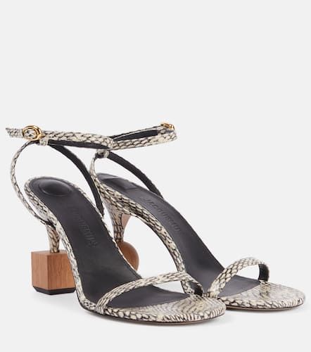 Bisou embossed leather sandals - Jacquemus - Modalova