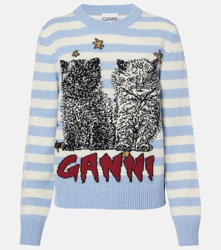 Ganni Striped wool-blend sweater - Ganni - Modalova