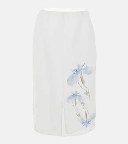 Floral dÃ©vorÃ© satin midi skirt - Givenchy - Modalova