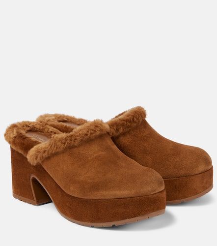 Plateau-Clogs Lyss 55 aus Veloursleder - Gianvito Rossi - Modalova