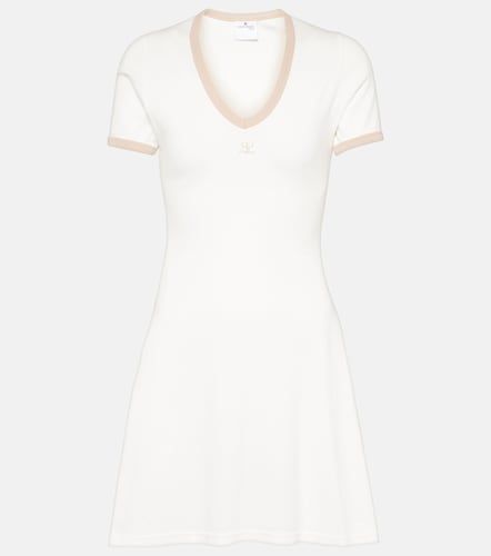 Courrèges Vestido corto de algodón con logo - Courreges - Modalova