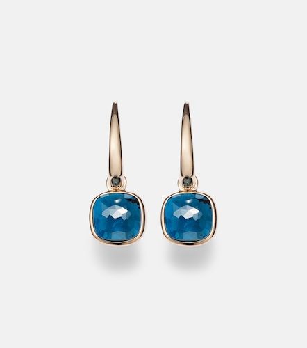 Pendientes Nudo Mini de oro rosa de 18 ct con topacios - Pomellato - Modalova