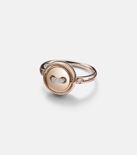 Anello Pom Pom Dot in rosa 18kt con turchese e diamanti - Pomellato - Modalova