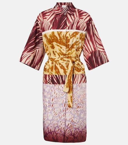 Vestido camisero de algodón estampado - Dries Van Noten - Modalova
