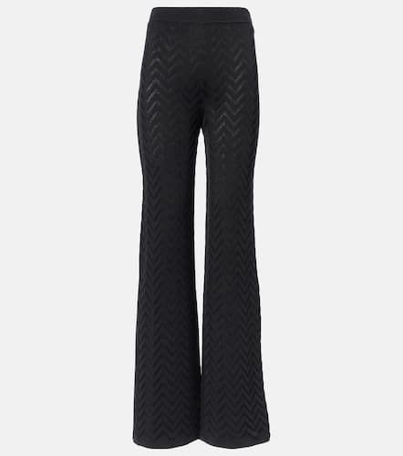 High-rise cotton-blend wide-leg pants - Missoni - Modalova