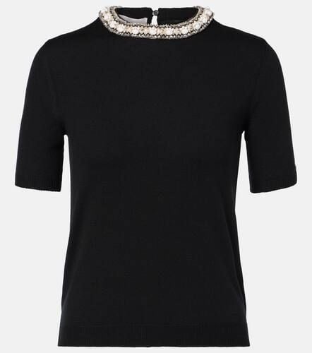 Embroidered virgin wool top - Valentino - Modalova