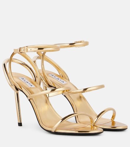 Alaïa Metallic-Riemchensandalen aus Leder - Alaia - Modalova