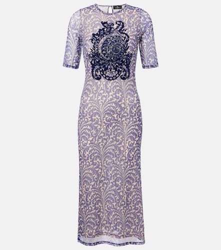 Etro Printed mesh midi dress - Etro - Modalova