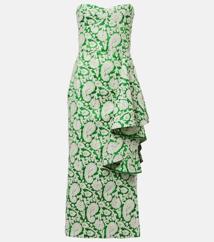Vestido midi con paisley drapeado - Johanna Ortiz - Modalova