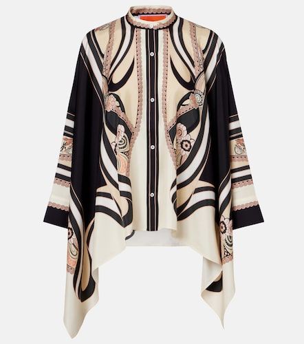 Camicia in twill di seta con stampa - La DoubleJ - Modalova