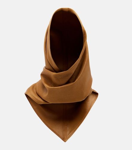 Nour Hammour Draped leather hood - Nour Hammour - Modalova