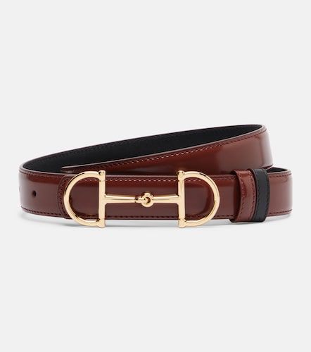 Horsebit reversible leather belt - Gucci - Modalova