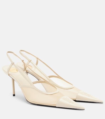 Pumps slingback Renée in mesh e pelle - Saint Laurent - Modalova