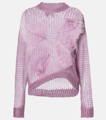 Pullover aus einem Mohairgemisch mit Federn - The Attico - Modalova