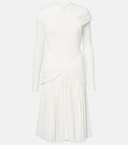 Ruched crepe jersey midi dress - Ferragamo - Modalova