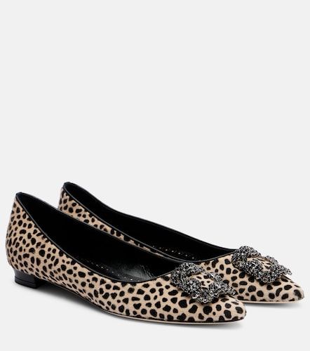 Bailarinas Hangisi de pelo de becerro - Manolo Blahnik - Modalova