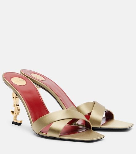 Opyum crepe satin mules - Saint Laurent - Modalova
