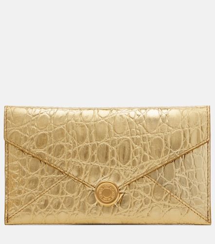 Embossed metallic leather clutch - Dries Van Noten - Modalova