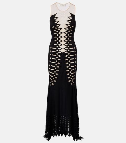 Blumarine Abito lungo in mesh - Blumarine - Modalova