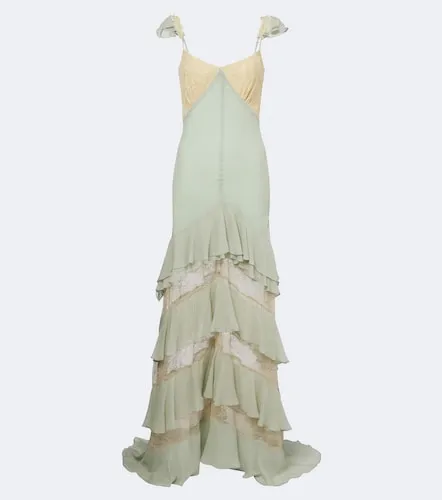 Auralite lace-paneled tiered gown - De La Vali - Modalova