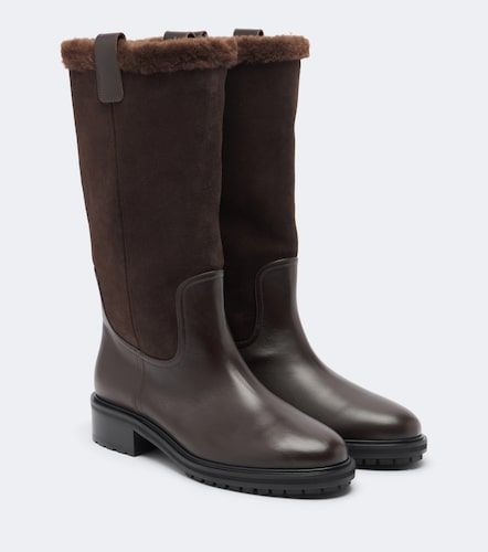 Theo leather and suede knee-high boots - Aeyde - Modalova