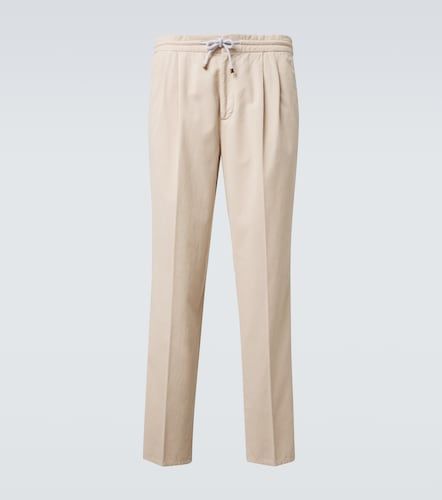 Pantaloni tapered in cotone - Brunello Cucinelli - Modalova