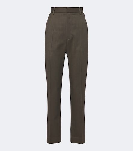 Virgin wool twill straight pants - Victoria Beckham - Modalova