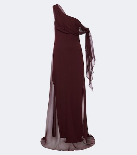 Abito lungo monospalla in chiffon di seta - The Sei - Modalova