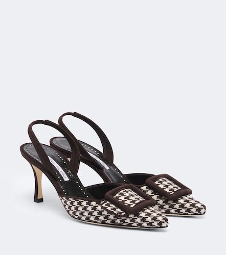 Mayslibi houndstooth slingback pumps - Manolo Blahnik - Modalova
