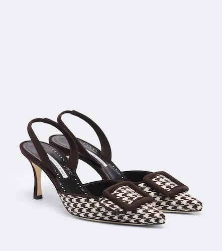 Mayslibi houndstooth slingback pumps - Manolo Blahnik - Modalova