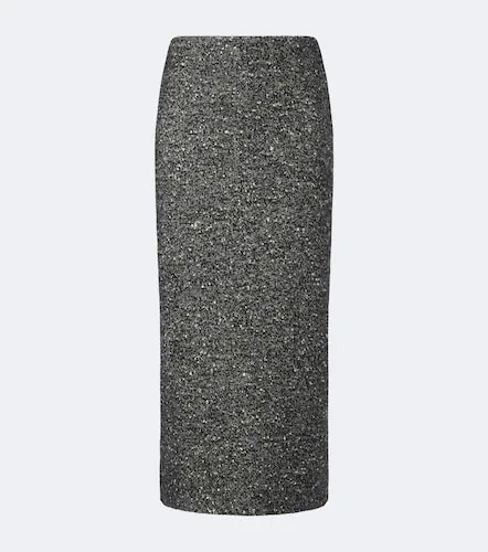 Chevron wool-blend boucle pencil skirt - Valentino Garavani - Modalova