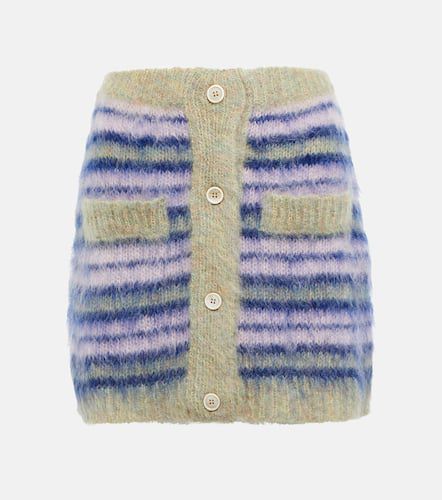 Striped mohair-blend miniskirt - Marni - Modalova