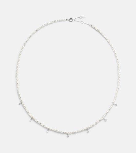 PersÃ©e 18kt white gold necklace with diamonds and pearls - Persee - Modalova